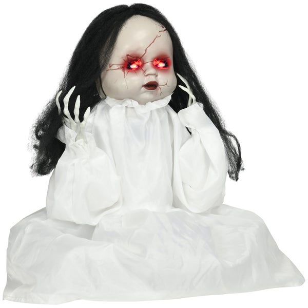 HOMCOM Halloween Dekoration, 60L x 15B x 60Hcm, Polyester, Weiß