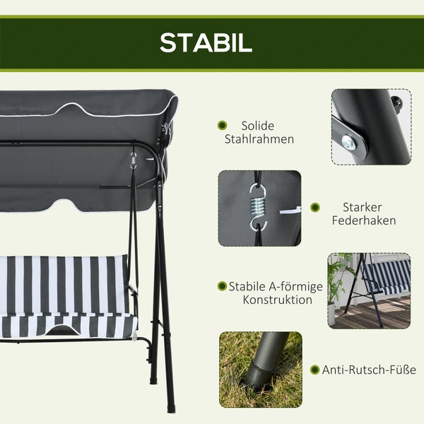 Gestreifter Teppich mit Fransen auf Holzboden