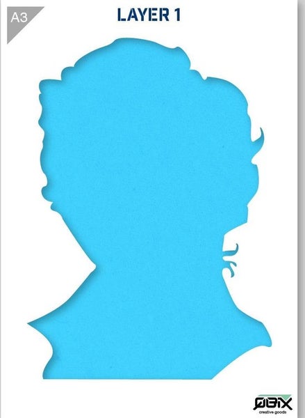 Marylin Monroe Schablone - 2 Schichten Kunststoff A3 Schablone