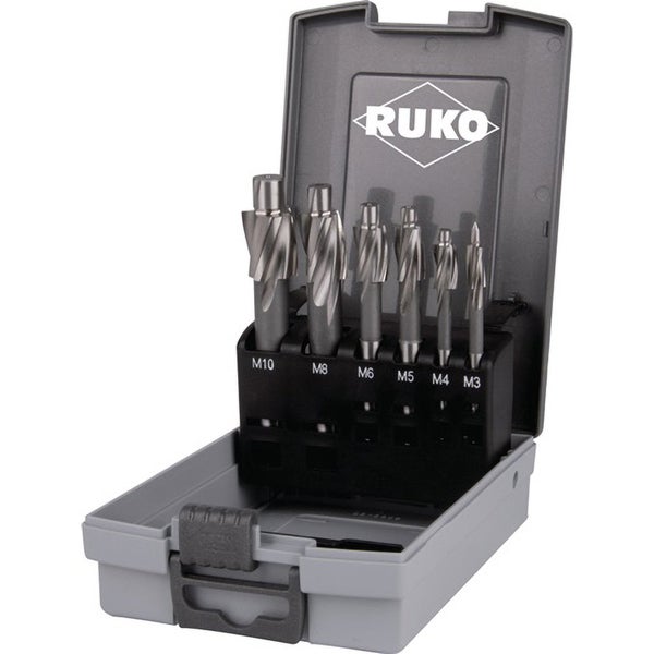 RUKO Logo, Ausdreher-Satz in grauer Box
