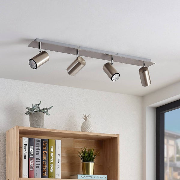 Lindby Strahler Joffrey (Modern) in Alu aus Metall (4 flammig, GU10) - Deckenlampe Deckenleuchte Lampe Spot Wohnzimmerleuchte