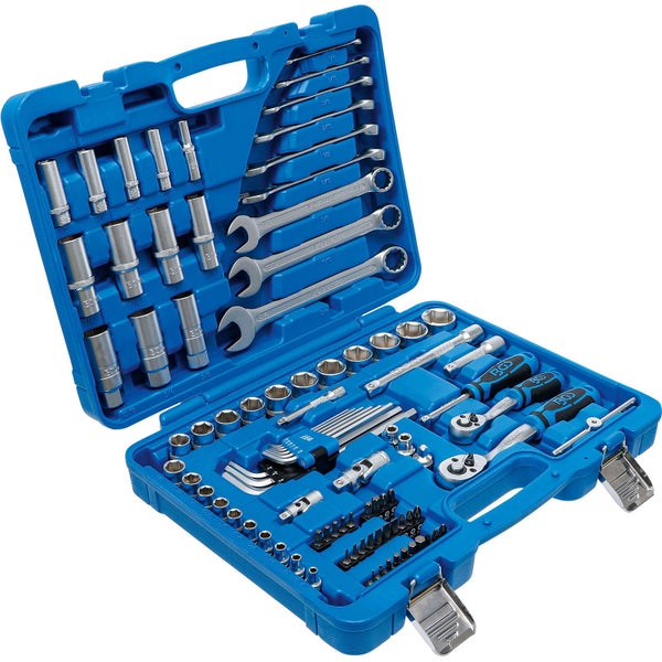 BGS Steckschlüssel-Satz Sechskant Antrieb 6,3 mm (1/4) / 10 mm (3/8) Zollgrößen 92tlg. - 2299