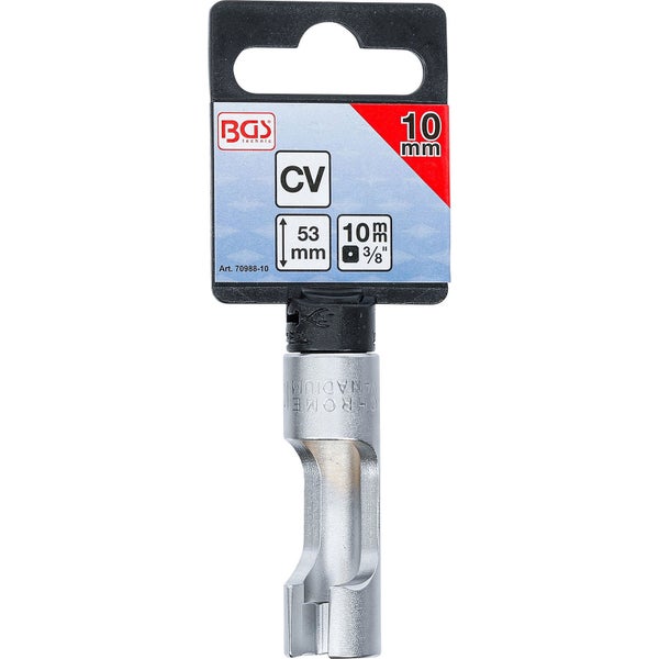 BGS Spezial-Steckschlüssel-Einsatz geschlitzt Antrieb Innenvierkant 10 mm (3/8) SW 10 mm - 70988-10