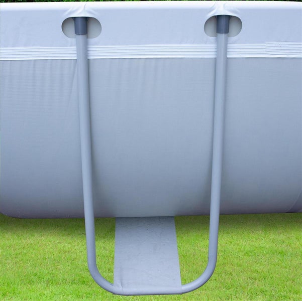 Avenli Aufstellpool Framepool rechteckig 400x207x122 cm Ersatzpool inkl. Stopfen und Gartenschlauchadapter grau