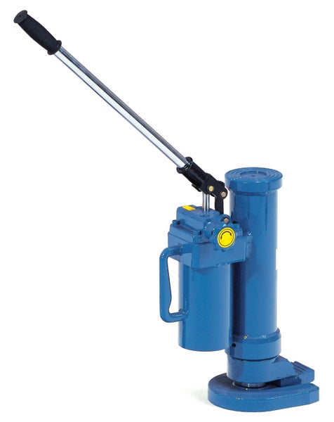 Blauer hydraulischer Wagenheber mit Hebelarm