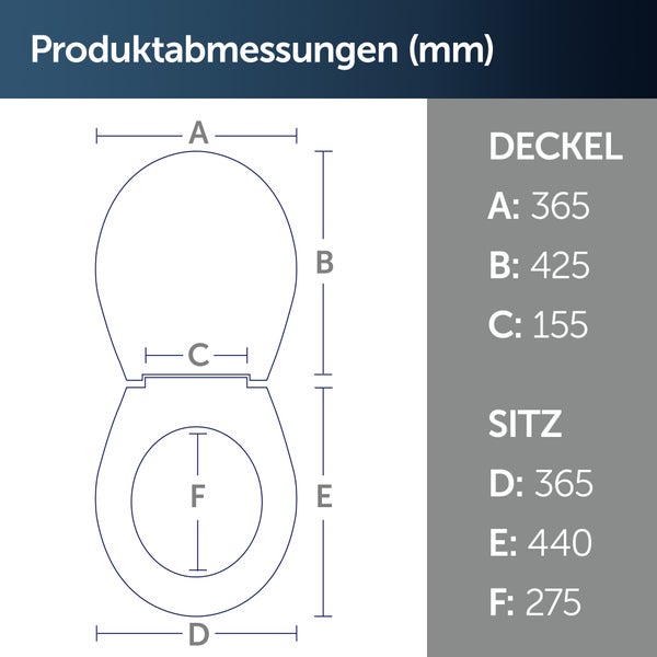 Ideal Standard - Universal WC-Sitz oval, Sandwich Design, mit Absenkautomatik, Abnehmbar, Weiß