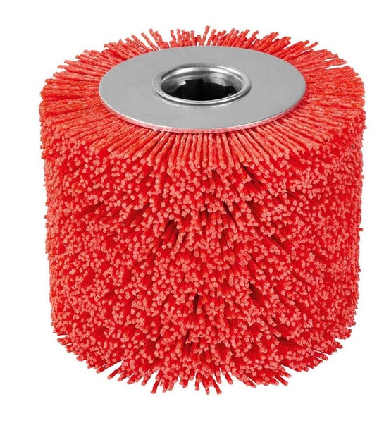 Schleifbürste aus Nylon für Holz und Metall mit Metallaufnahme