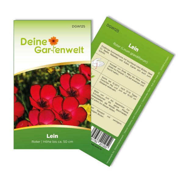 Lein rot Samen von Deine Gartenwelt