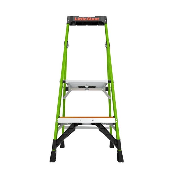 Little Giant Trittleiter mit zwei Stufen und Ablagefläche für sicheres Arbeiten im Haushalt.
