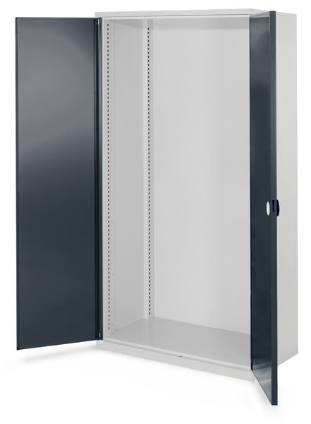 Offener Flügeltürenschrank aus Stahl