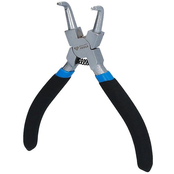 Sprengringzange für Innensicherungsringe mit abgewinkelten Spitzen