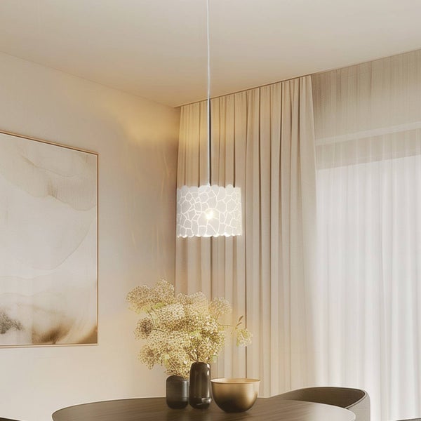 Lindby Pendelleuchte Aralena (Modern) in Weiß aus Metall (1 flammig, E27) - Deckenlampe Esstischlampe Hängelampe Hängeleuchte Wohnzimmerleuchte