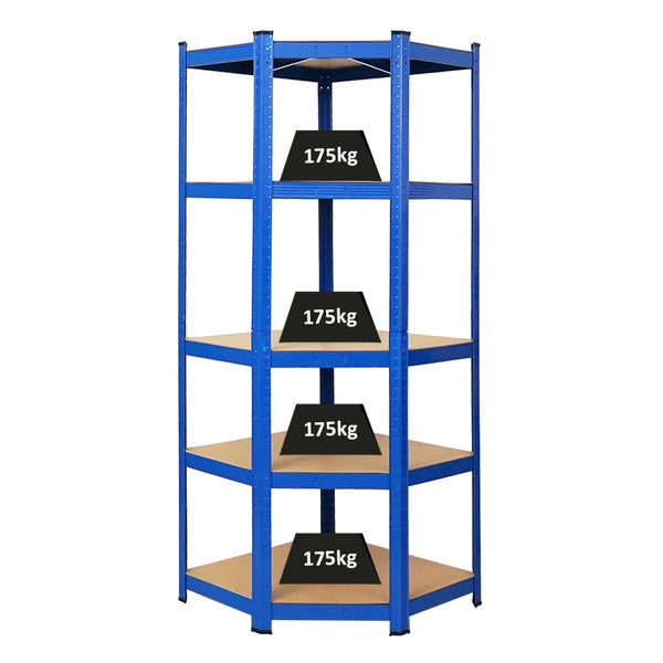 PROREGAL Eckregal Ragnar HxBxT 180 x 70 x 40 cm Fachlast 175 kg Blau