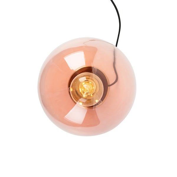 Kugelförmige Pendelleuchte mit Glühbirne