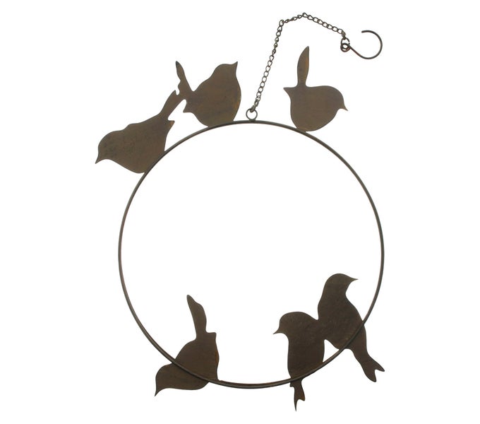 FRANK FLECHTWAREN | Hänger Vogelring, METALL, D: 36 cm