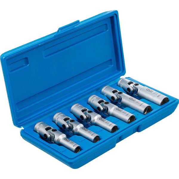 BGS Universal Glühkerzen-Gelenkschlüssel-Satz Sechskant Antrieb Innenvierkant 10 mm (3/8) SW 8 - 16 mm 6tlg. - 2990