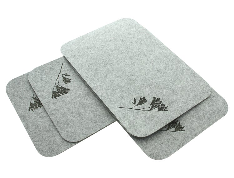 FRANK FLECHTWAREN | Platzmatte Blütenzweig, 4er Set, POLYESTER, 30 x 45 cm