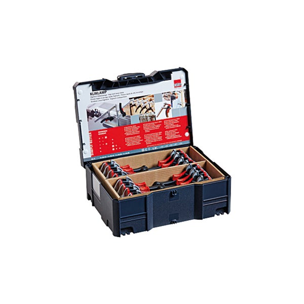 Mehrere Klemmen fixieren Holzstücke.