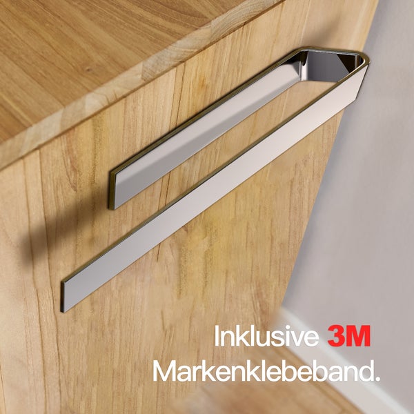 Designfabrik Hamburg Moderner Handtuchhalter ohne Bohren Chrom 40cm