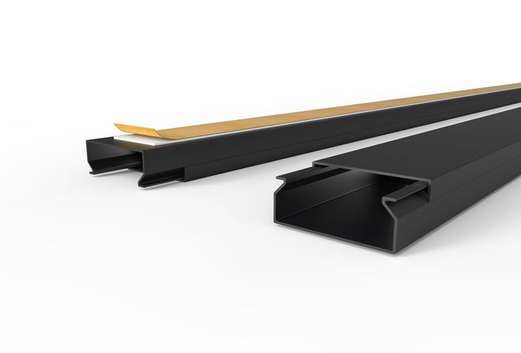 CILSON WDK4016SS Art.-Nr. 6700240.1.10 Kabelkanal Selbstklebend 40x16mm 10m, Schwarz - 10 Stück 1 m / 1000 mm, Unauffälliges Design, Breite Kabelkanäle