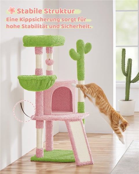 Katzenkratzbaum mit Katzenhaus, Liegeflächen und Kletterelementen