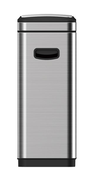 PROREGAL Modern Designter Abfallsammler Aus Gebürstetem Edelstahl 30 Liter HxBxT66,5 x 40 x 25,2 cm Silber