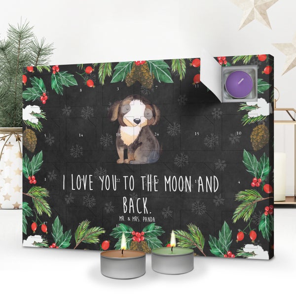 Mr. & Mrs. Panda Duftkerzen Adventskalender Hund Entspannen - Schwarz