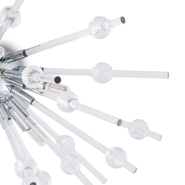 Lucande Deckenlampe Kirai (Design, Modern) in Chrom aus Metall (6 flammig G9) - Design Deckenleuchte Lampe Wohnzimmerleuchte