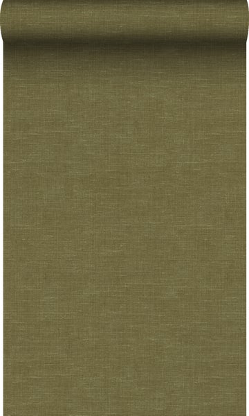 Origin Wallcoverings Tapete Leinen-Optik Ockergelb - 53 cm x 10.05 m - 347635