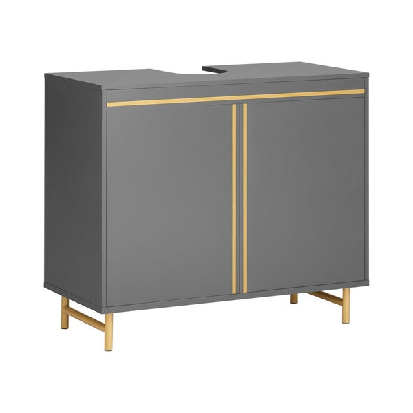 Waschbeckenunterschrank mit zwei Türen und Füßen