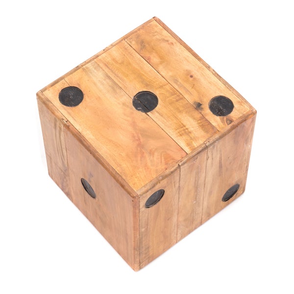 Hocker WÜRFEL Game 25 Massivholz, 25cm naturfarben