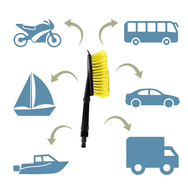 Waschbürste für verschiedene Fahrzeuge wie Motorräder, Busse, Boote, Autos und Lastwagen.