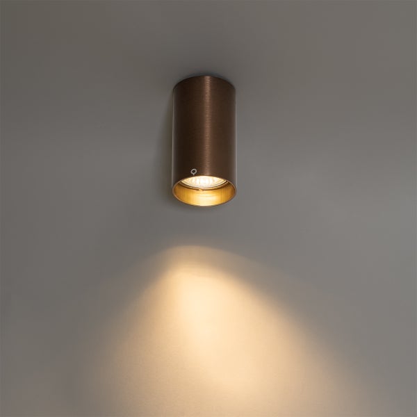 Zylindrische Deckenleuchte aus Metall