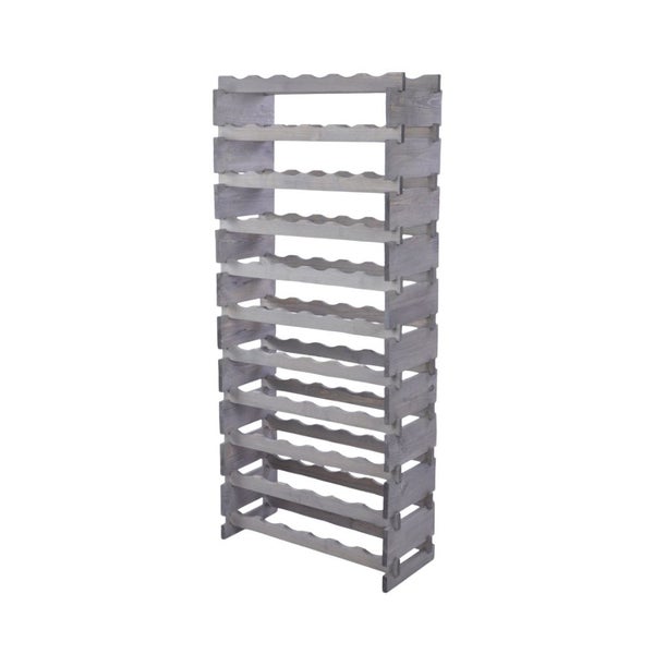 Weinregal VINOTECA FLEX PRO HxBxT 149x65x28cm 66 Flaschen auf 11 Ebenen Massives Kiefernholz Grau