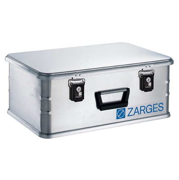 Zarges Aluminium Transportbox K 470 für sichere Aufbewahrung und Transport mit abschließbaren Schnappverschlüssen.