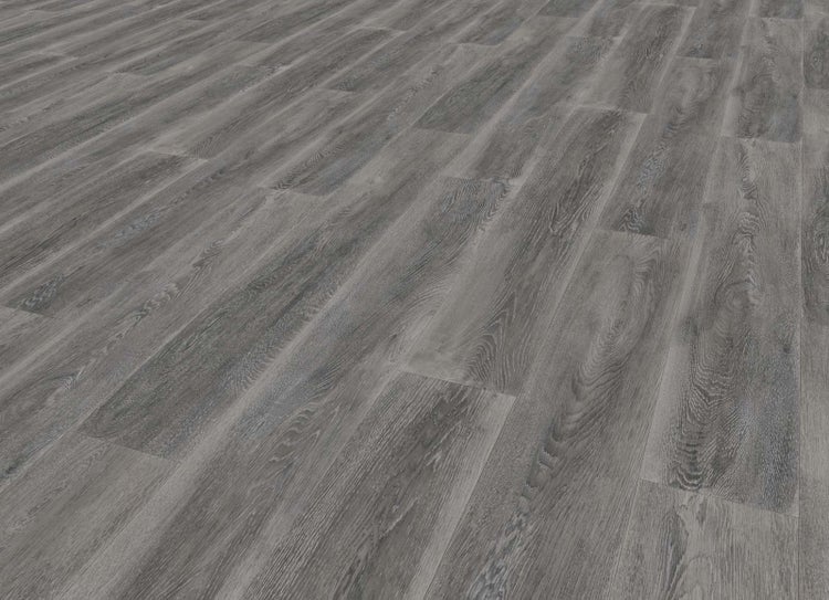CV Belag Holzoptik dunkelgrau PVC Boden Meterware mit Vliesrücken 300 cm breit (Meterware)