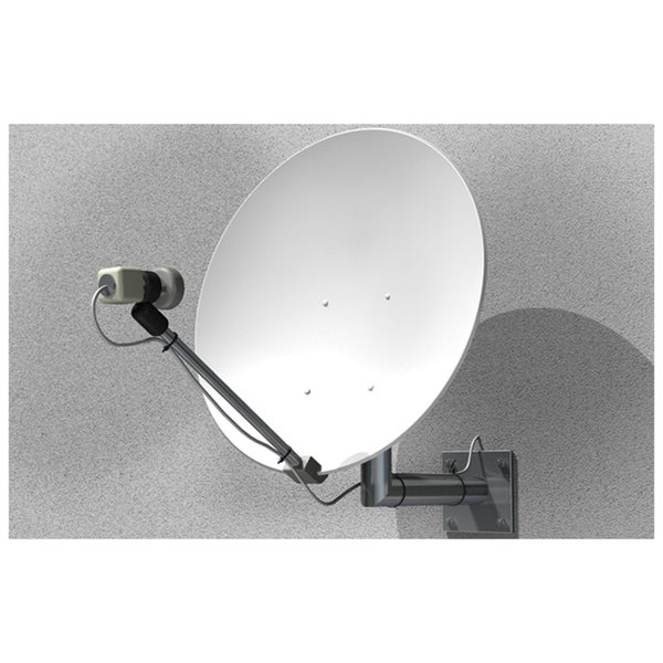 Satellitenantenne an einer Wand montiert