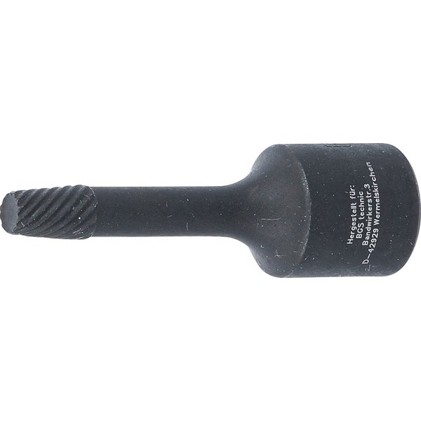 BGS Spiral-Profil-Steckschlüssel-Einsatz / Schraubenausdreher Antrieb Innenvierkant 10 mm (3/8) 6 mm - 5281-6