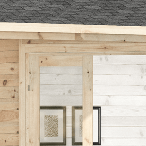 Alpholz 5-Eck Gartenhaus Liwa aus Massiv-holz, Gerätehaus mit 28 mm Wandstärke, Garten Holzhaus inklusive Montagematerial, Geräteschuppen Größe: 595 x 300 cm