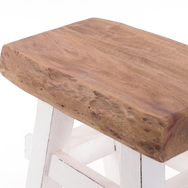 Hocker VINTAGE 40 Massivholz 06 weiß-landhaus