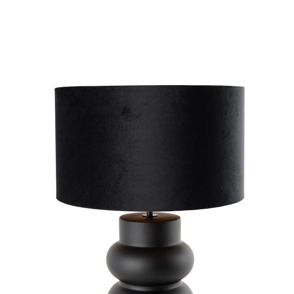 Dekorative Tischleuchte mit schwarzem Schirm