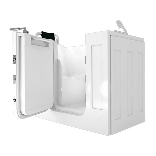 Begehbare Badewanne mit offener Tür für einfachen Zugang