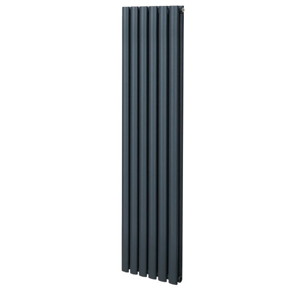 Oval Röhrenheizkörper - 1600mm x 360mm - Anthrazitgrau