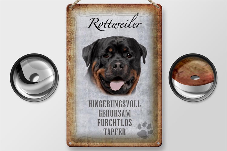 Blechschild Spruch 20x30cm Rottweiler Hund Schild