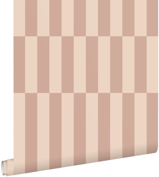 ESTAhome Tapete Streifen Altrosa - 50 x 900 cm - 131213