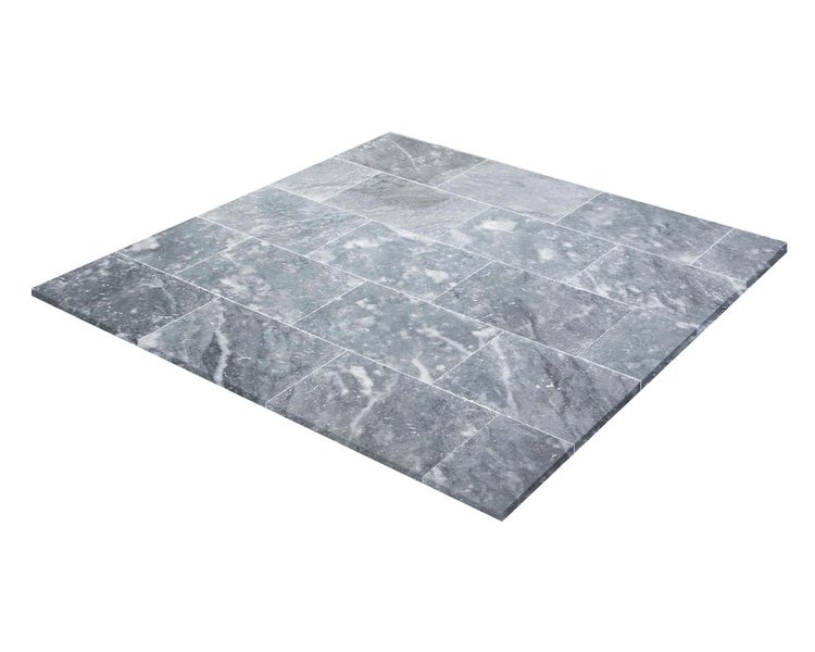 Wohnrausch Kalkstein Terrassenplatten BLUE ICE 61 x 40,6 x 3 cm, getrommelt, blau, grau