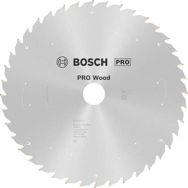 Bosch Pro Holzsägeblatt, 254 Millimeter Durchmesser