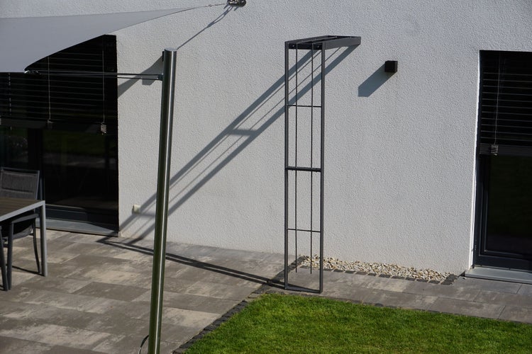 Wandrosenbogen ELEO Savona 117x37x230 cm Metall anthrazit - pulverbeschichtet schwarz