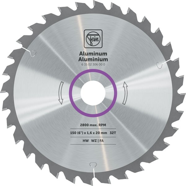 Fein Logo Aluminium Sägeblatt, 150 Millimeter Durchmesser