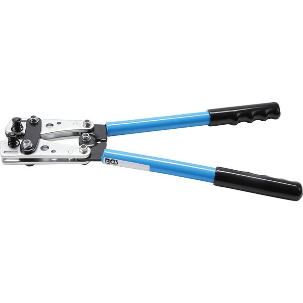 Crimpzange mit blauem Griff